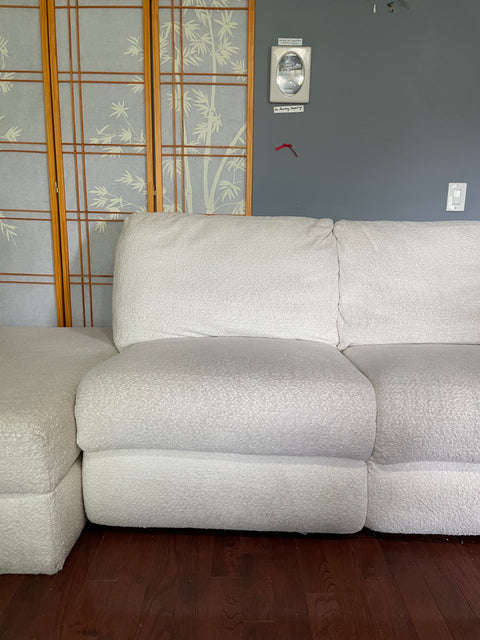 Cozy White Sectional Sofa, Clean/Smells Good Too