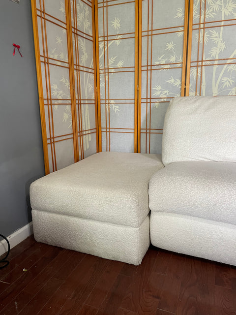 Cozy White Sectional Sofa, Clean/Smells Good Too