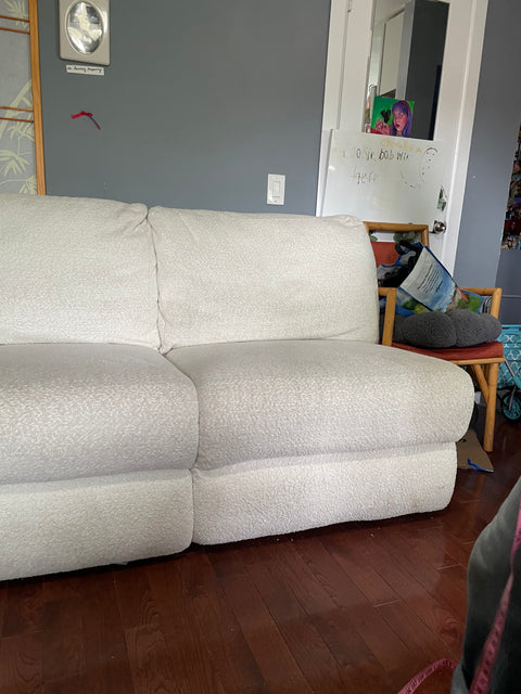 Cozy White Sectional Sofa, Clean/Smells Good Too