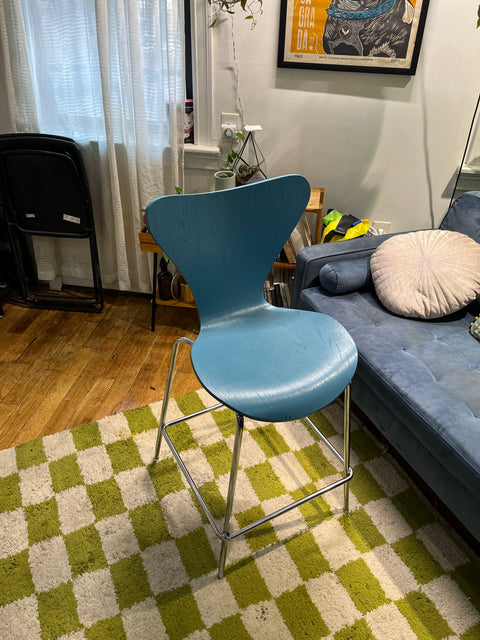 Fritz Hansen Inspired Bar Stool, H27"