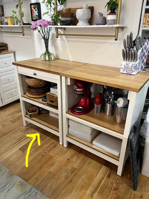 IKEA TORNVIKEN Kitchen Island With Nice Oak Wood, With Drawer, W28.5xD20.5xH35.5"
