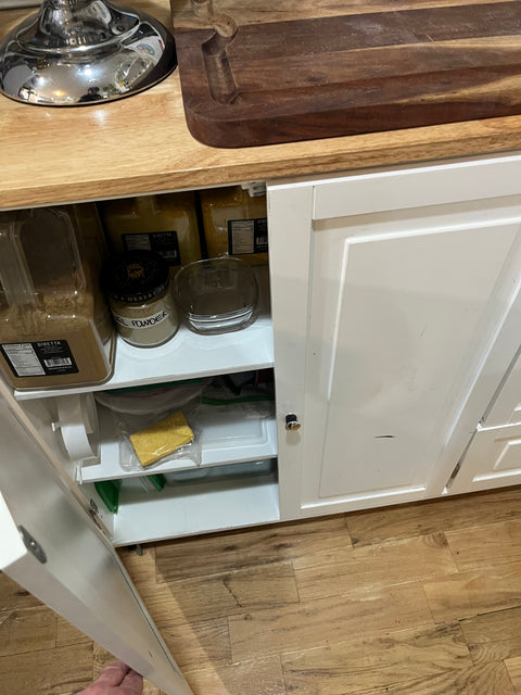 Rolling Kitchen Island Cart With Drop Leaf Table On The Side, W44xD17xH36"
