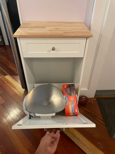 Tilt Out Cabinet 10 Gallon Trash Can, 20x13x36"