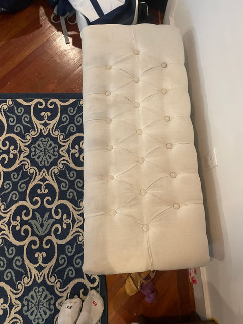 Tufted Storage Ottoman, 40x17"