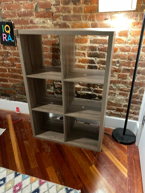 Grey Open Bookcase, 44Hx30Wx14.5D"