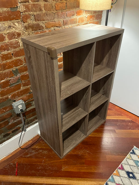 Grey Open Bookcase, 44Hx30Wx14.5D"