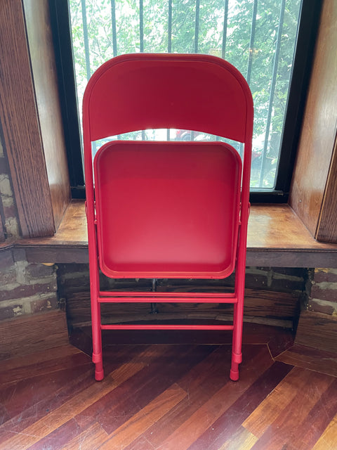 Red Folding Chair for a Wrestling Match
