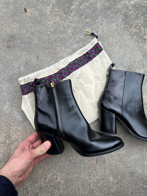 Brand New Tory Burch Black Ankle Boots, Size US Women 7M