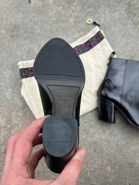 Brand New Tory Burch Black Ankle Boots, Size US Women 7M