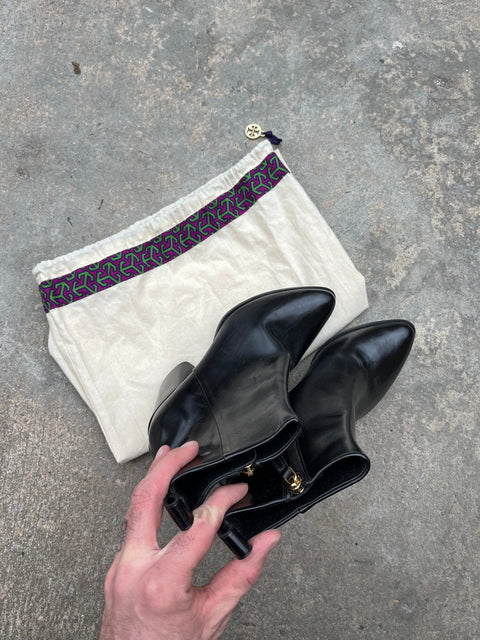Brand New Tory Burch Black Ankle Boots, Size US Women 7M