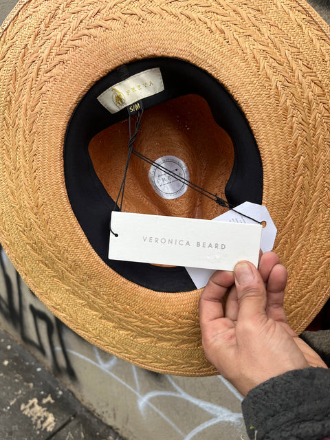 Brand New Veronica Beard Straw Hat, Size S/M