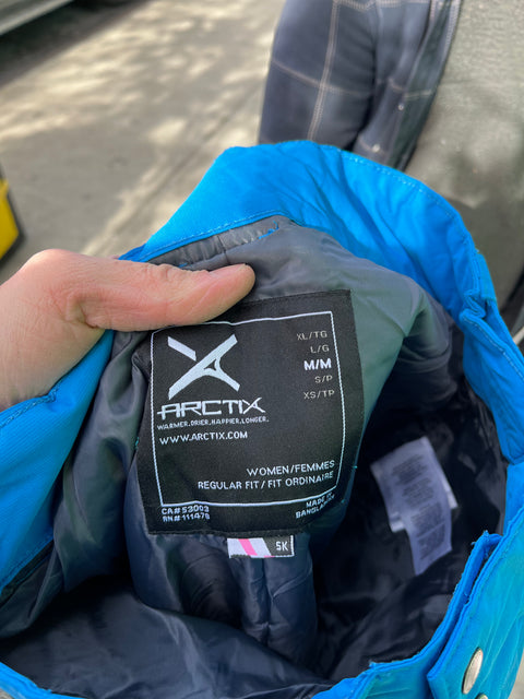 Blue Insulated Arctix Snow Pants, Size Women M
