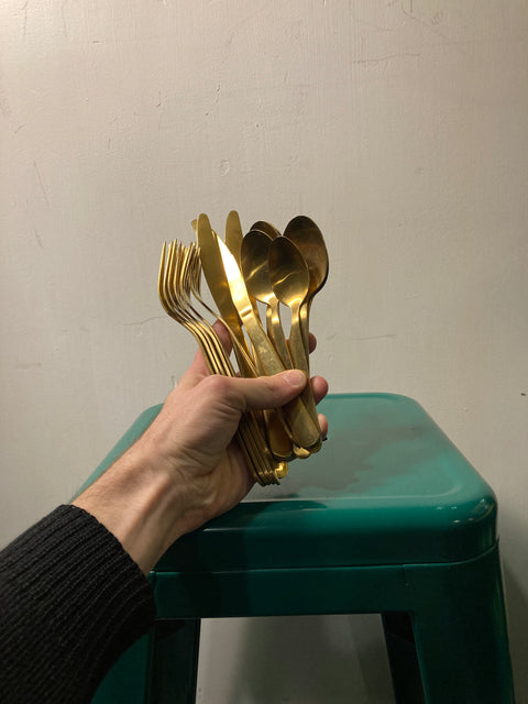 Golden Cutlery Set