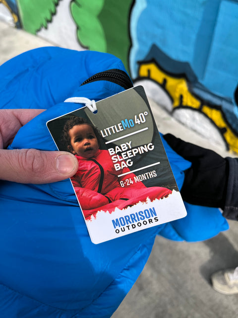 Brand New Morrison Outdoors Little Mo 40° Baby Sleeping Bag, 6-24 Months