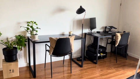 UMBUZÖ Black Glass And Metal Desk (We Have 2!)