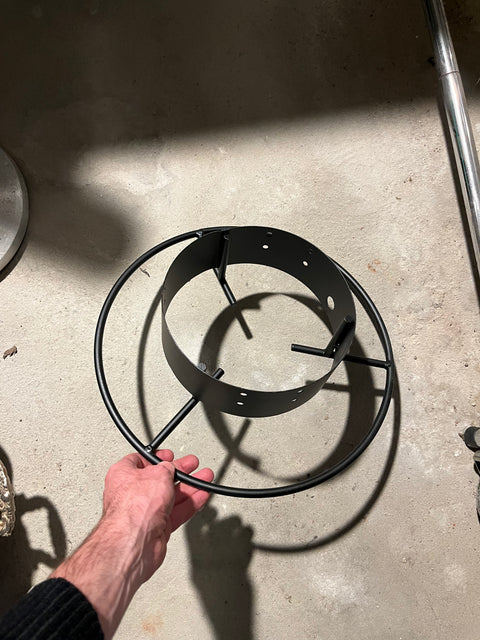 Black Metal Christmas Tree Stand, 15"