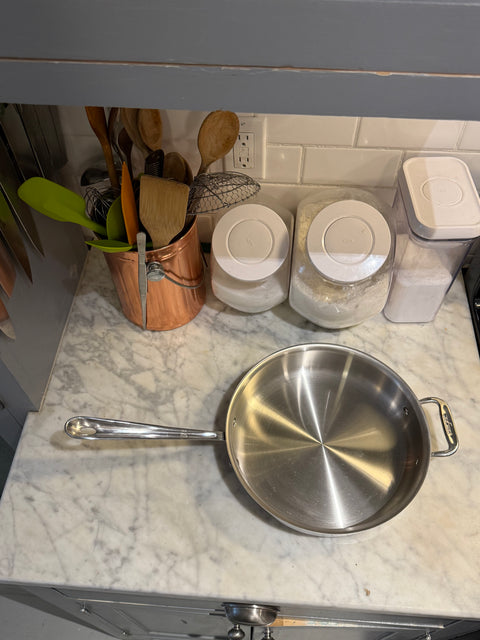 All-Clad D3 Stainless Steel Sauté Pan With Lid,  3Qt