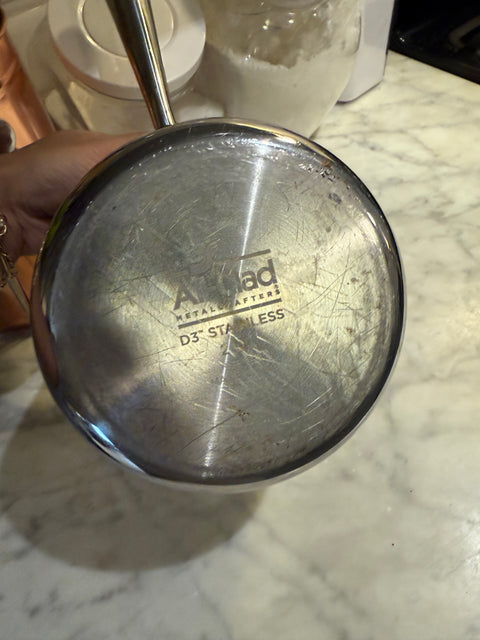 Two-Piece All-Clad D3 Stainless Steel Sauce Pan With Lid, 2Qt