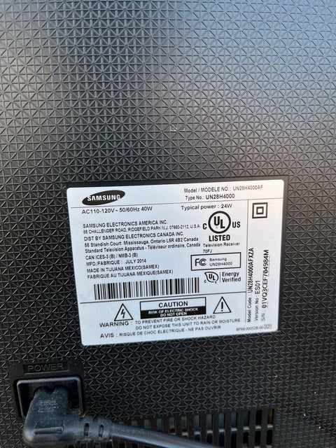 Samsung 28” 720p LED TV (UN28H4000)