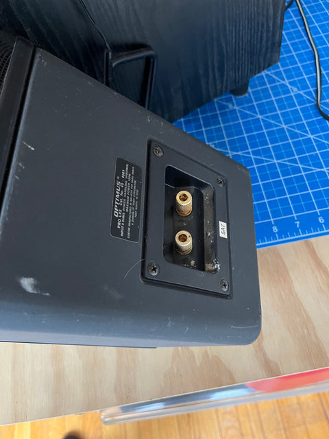 Vintage Audio System with Two RadioShack Optimus Pro LX5 Speakers And Advent Subwoofer