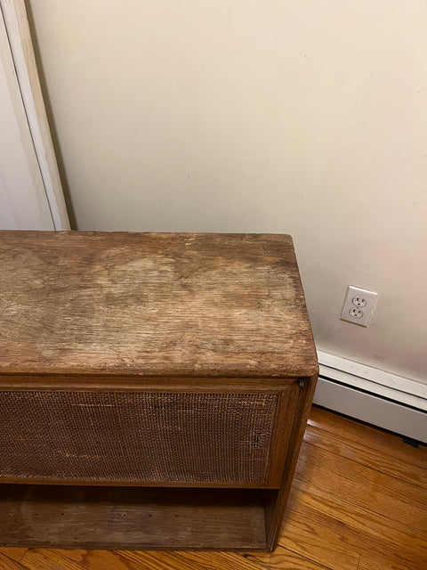 MCM Stereo Console Cabinet That Needs Love, W48xD13xH27"