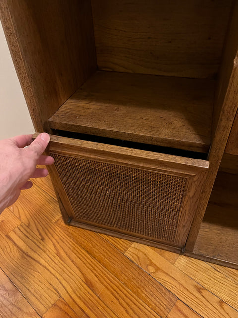 MCM Stereo Console Cabinet That Needs Love, W48xD13xH27"