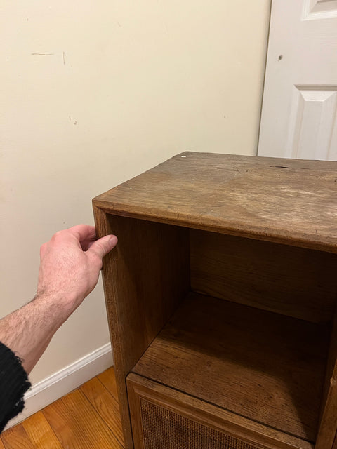 MCM Stereo Console Cabinet That Needs Love, W48xD13xH27"