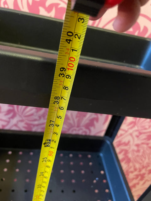 Black Plastic Four Tier Rack, 14x9x40"