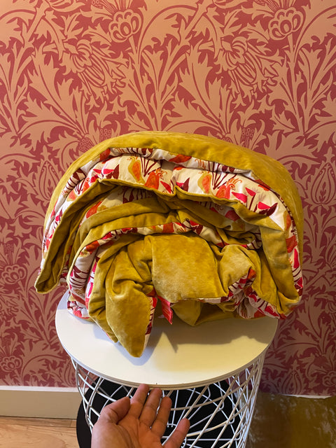 Gold Velvet Geometric Comforter and Pillow Cases