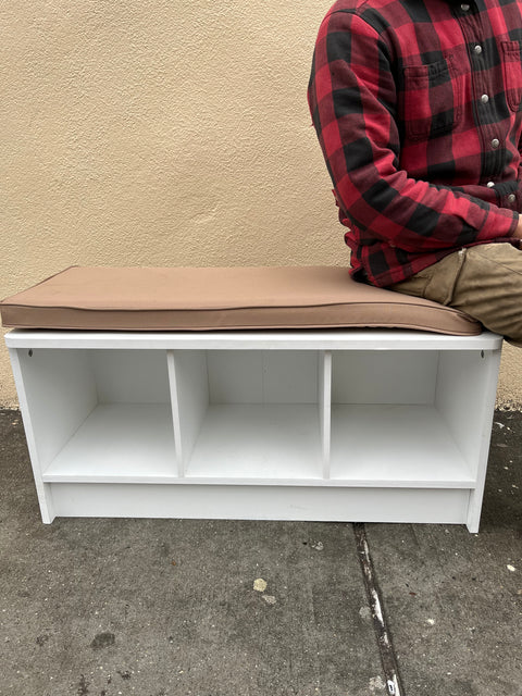 Storage Bench, Light Stain On The Cushion Probably Washable