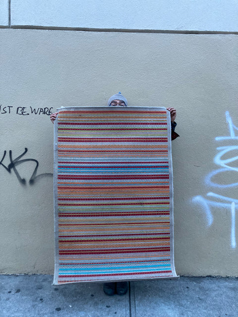Multicolor Striped Rug