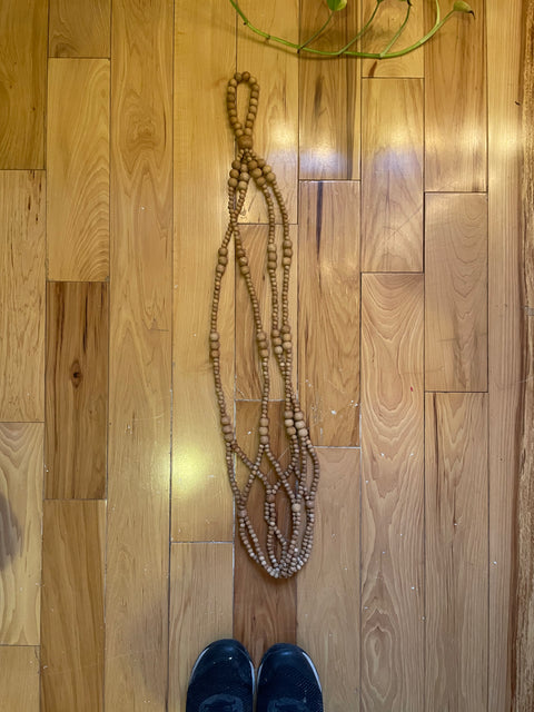 Wooden Bead Plant Holder