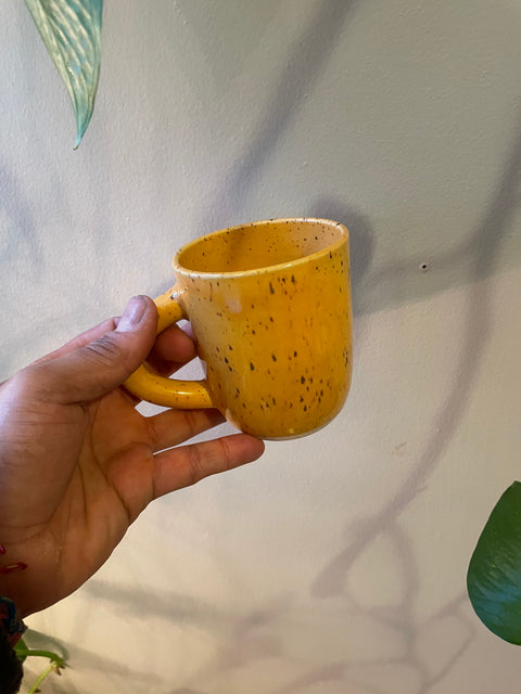 Yellow Speckled Coffee Mug