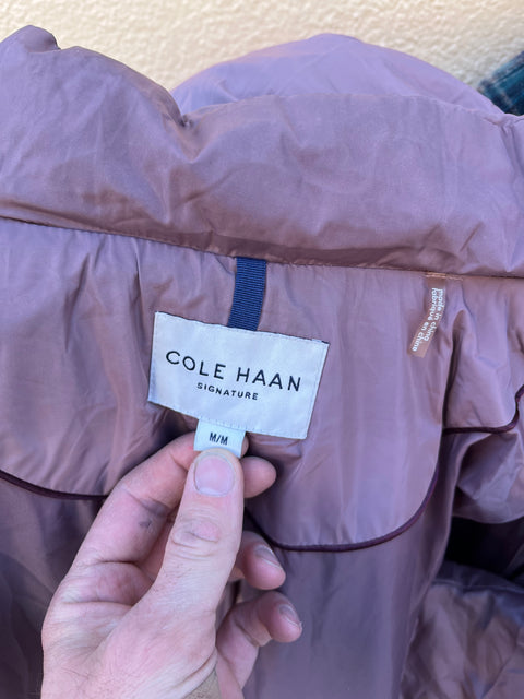 Cole Haan Women's 40" Signature Hooded Taffeta Down Coat, Size M