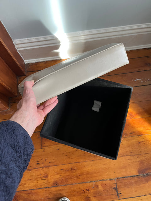 Lil' Ottoman Storage Footstool, W15xD15xH15"
