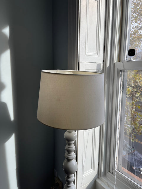 Hampton Bay Shabby White Floor Lamp, H60"