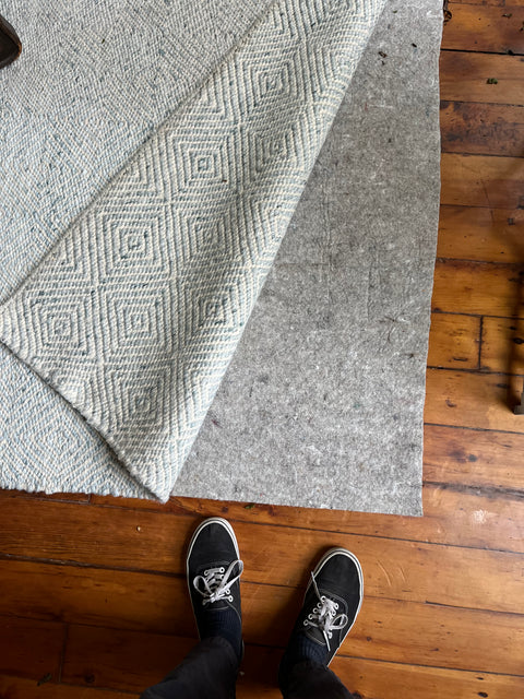 A Very Large Light Blue Rug, 8x10ft