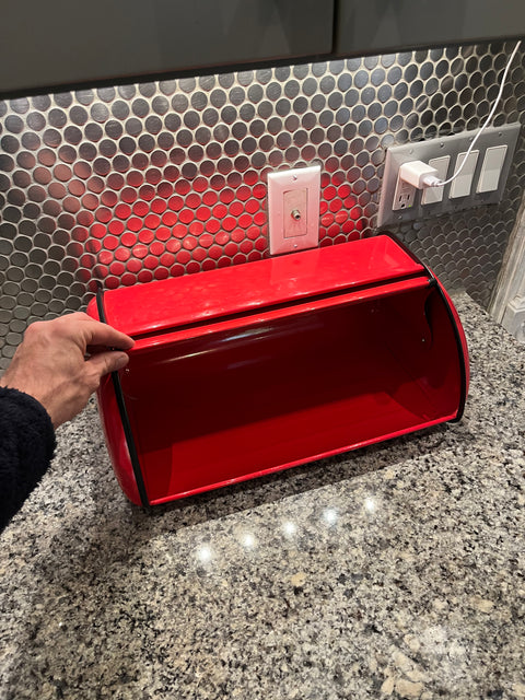 Red Retro Bread Box