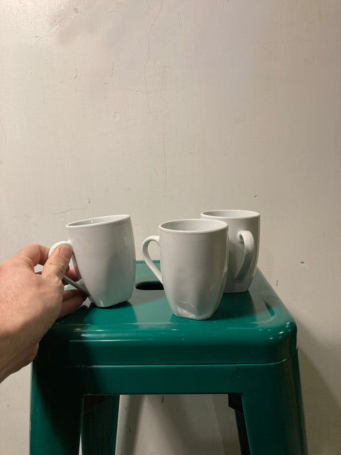 3 White Cups