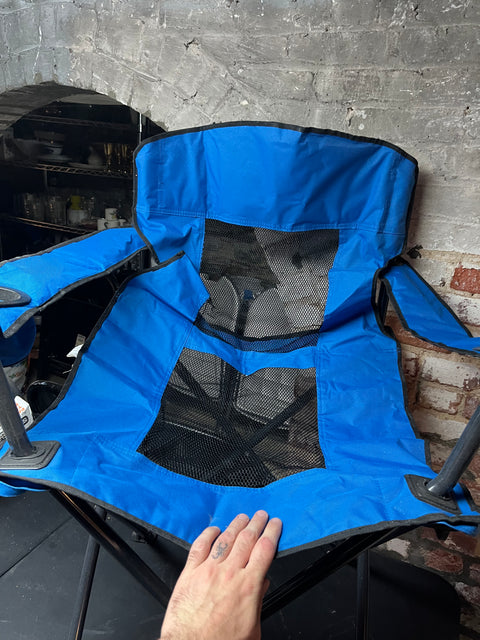 A (Very) Big Blue Portable Camping Chair, Up to 300lbs