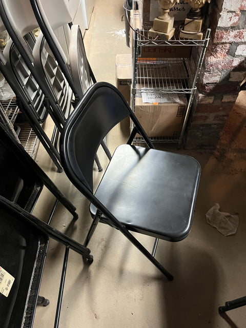4 Black Folding Chairs For Even More Seating