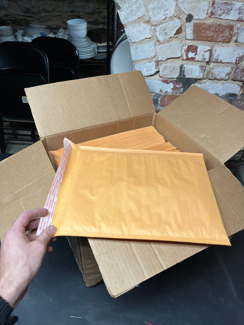 Box Of Orange Mailers, 10.5x13.5"