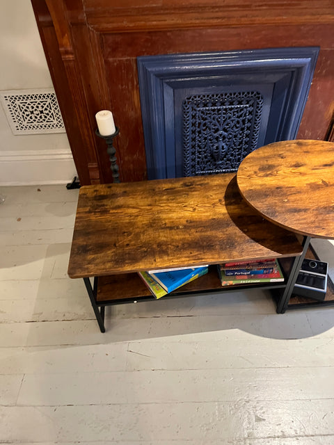 Brown Wooden End Table, W50xD20xH16"