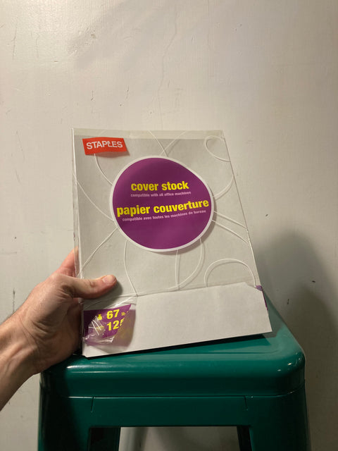 Staples 67 lb. Cover Stock Paper, 8.5" x 11