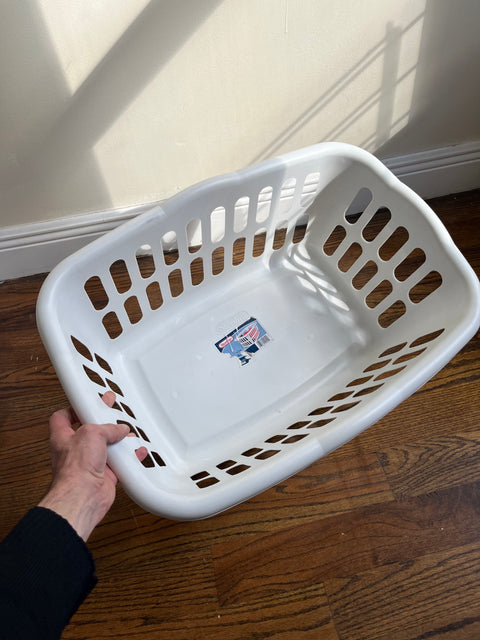 Sterilite White Laundry Basket, 53L