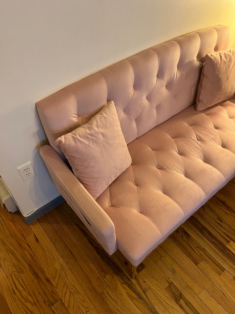 Cute 2-Seater Velvet Sofa, W55xD26xH22"