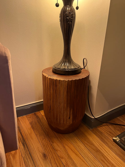 Cool Rustic Wooden Accent Table, H16xW12"