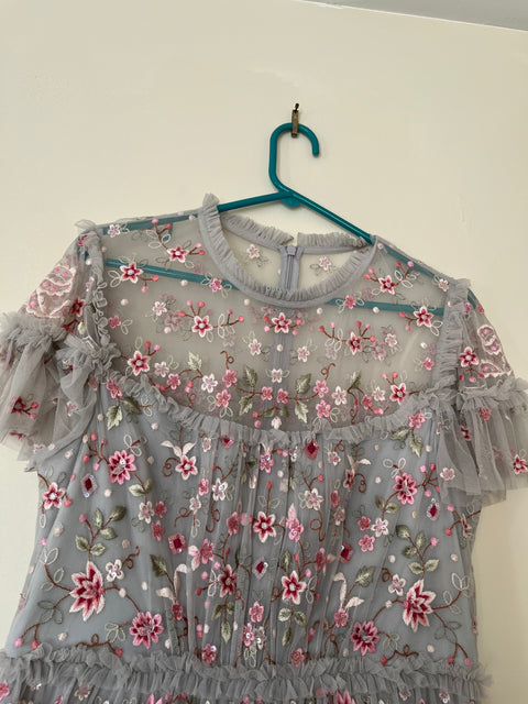 Brand New Needle & Thread Elsie Ribbon Mini Dress, Size US 10 or EU 42