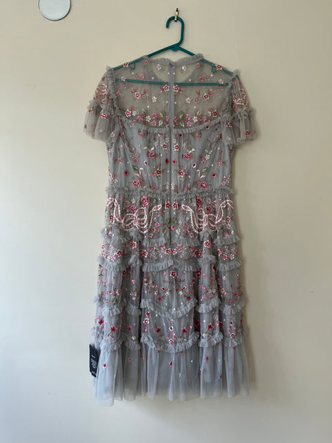 Brand New Needle & Thread Elsie Ribbon Mini Dress, Size US 10 or EU 42