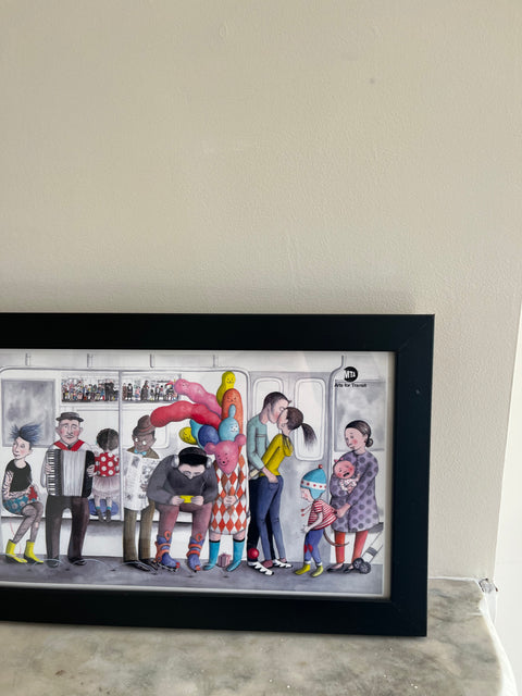 Sophie Blackall NYC Subway Art Print, 11.5x46"
